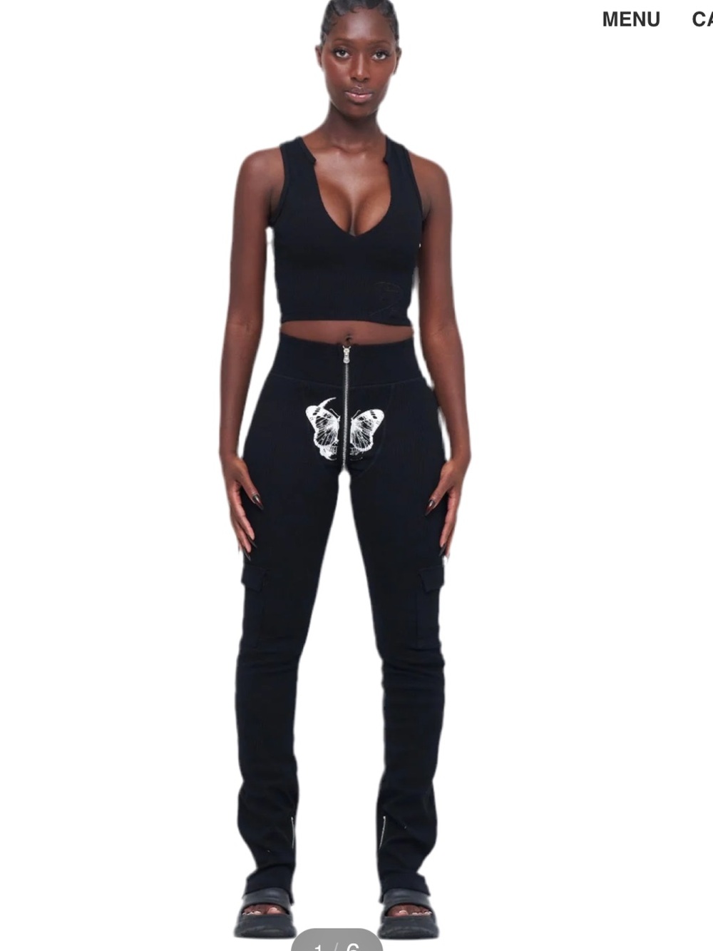 Tordrobes black uzip pants